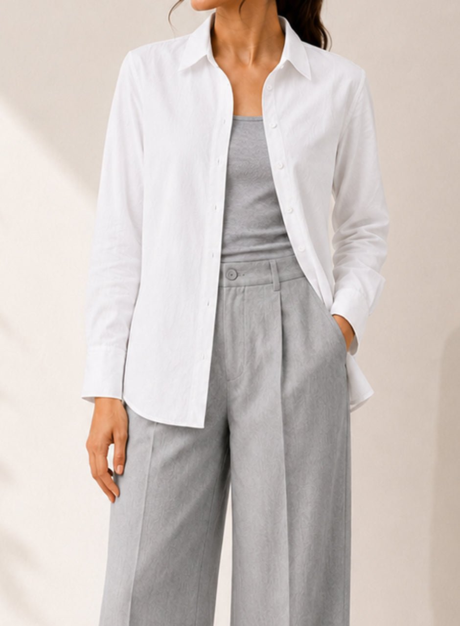 Barelight Button Down White - Hills