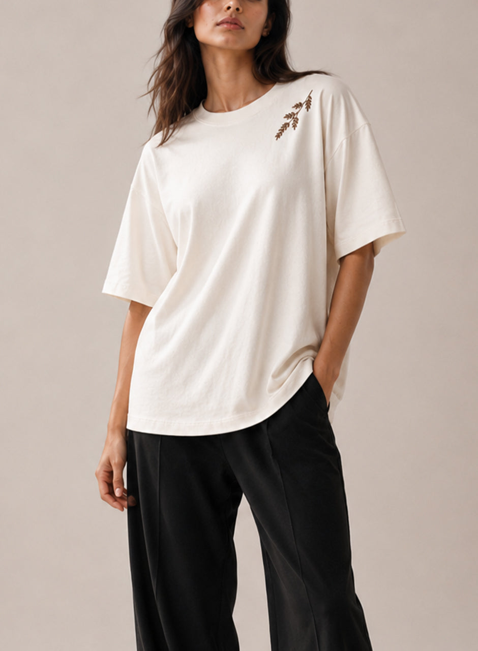 Unisex Relaxed Embroidered TEE